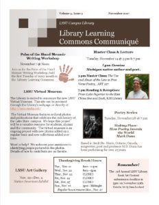 November Learning Commons Communique newsletter