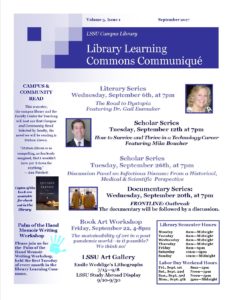 September Library Learning Commons Communique newsletter